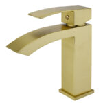 Brushed Gold Brass Lavatory Basin Tap