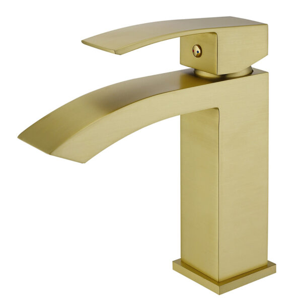 Brushed Gold Brass Lavatory Basin Tap